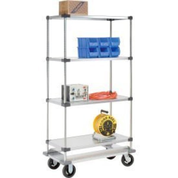 Nexel    Galvanized Shelf Truck with Dolly Base 60x18x70 1600 Pound Capacity, Global Equipment, Mfr#: 241994